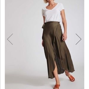 Nation LTD Bianca Wrap Skirt XS Green